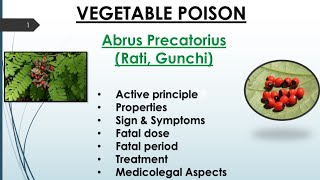 Abrus Precatorius Poisoning Forensic Toxicology Lecture Abrus Precatorius plant [upl. by Costanzia]