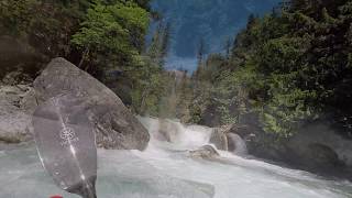 Kayaking Bridge Creek into the Stehekin River in Washington 2600 to 2200 cfs on diurnal part 2 [upl. by Yeruoc]