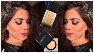 HUDA BEAUTY FAUX FILTER FOUNDATION  EASY BAKE POWDER  WORTH THE HYPE [upl. by Anhoj380]