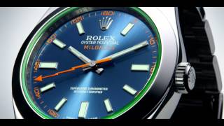 Baselworld 2014 Introducing the Rolex Milgauss with Electric Blue Dial and Green Sapphire Crystal [upl. by Jopa]