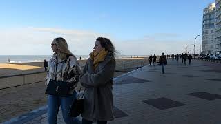 KnokkeHeist Promenade amp Beach Walk  Belguim 🇧🇪  4K [upl. by Suk]