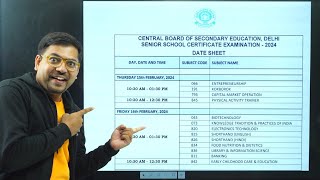 CBSE Latest News 🔥 CBSE Board Exam Date Sheet 2024 is Out  Class 10 and 12 Date Sheet 2024 [upl. by Augustus]