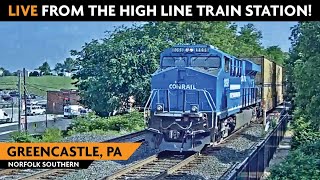 Greencastle Pennsylvania USA  Virtual Railfan LIVE [upl. by Nesral]