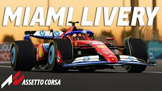 Assetto Corsa Miami livery for the RTT Formula 2024 SF24  Free download [upl. by Verlie]