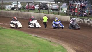 NZ SIDECAR GP  Rosebank Speedway 26317 [upl. by Sokairyk]