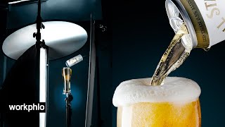 3 Light Beer Pour Photography Setup  Advertising Photography Tutorial [upl. by Naxor]