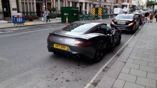 Aston Martin Vanquis S Startup Sound In London [upl. by Imled795]