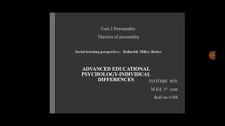 Stimulus Response Theory of Personality Definition  Examples  John Dollard amp Neal E Miller Part1 [upl. by Samaria121]