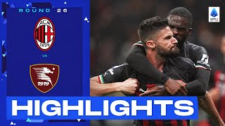 MilanSalernitana 11  Giroud header not enough for Milan Goals amp Highlights  Serie A 202223 [upl. by Ennayelsel870]