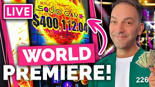 🔴WORLD PREMIERE of SQUID GAME Slot Machine Yaamava [upl. by Anirtik]