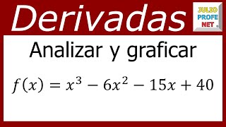 APLICACIÓN DE LA DERIVADA AL TRAZADO DE CURVAS  Ejercicio 2 [upl. by Atnima]