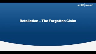 Retaliation The Forgotten Risk [upl. by Dolan]