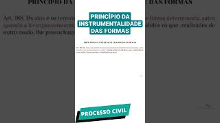 Princípio da Instrumentalidade das Formas Processo Civil direito processocivil direitodesenhado [upl. by Fries]