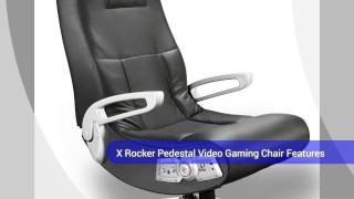 Video Gaming Chair  X Rocker Pedestal Wireless  Black [upl. by Herrick]