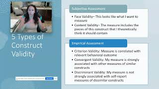 5 Types of Construct Validity Face Content Criterion Convergent Discriminant Research Methods [upl. by Martino281]