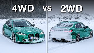 BMW M3 Competition 4WD vs 2WD Winter Test [upl. by Trefler]