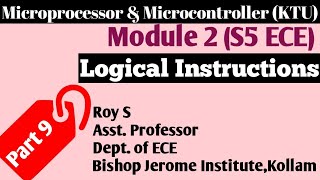 Module 2  Part 9  Microprocessor and Microcontroller S5 ECE [upl. by Olympe]