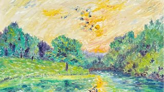 Impressionism Painting  Time Lapse [upl. by Dearborn]