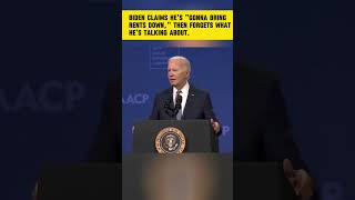 Biden claims hes quotgonna bring rents downquot then forgets what hes talking about [upl. by Oretos]