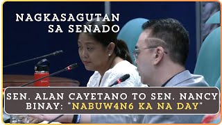 SEN ALAN CAYETANO AT SEN NANCY BINAY NAGKAS4GUTN SA SENADO [upl. by Nero]