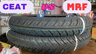 8010018 tubeless tyre CEAT vs MRF  Who is best tyre [upl. by Desiri]