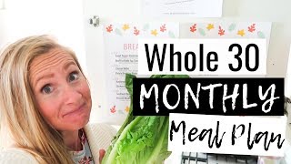 October 2019 Whole 30 Meal Plan for Families  FREE Meal Planning PRINTABLE [upl. by Fortuna489]