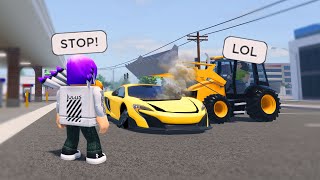 She Destroyed My Car Out Of Anger Cops CALLED Roblox [upl. by Nailliw]