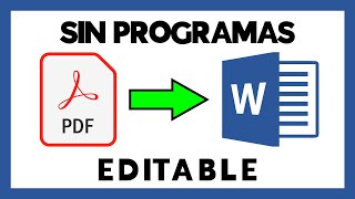 Cómo Convertir Un PDF a Word Editable Solo Utilizando Word Sin Programas Externos [upl. by Bronez]