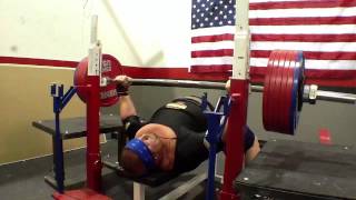 Blaine Sumner  705 Solo Bench Press [upl. by Ydnir918]