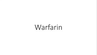 Warfarin  Pharmacology [upl. by Meesan]