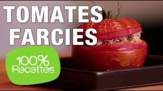 Recette  Tomates farcies au riz et à la chair à saucisse [upl. by Gillan651]