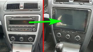 Junsun Head Unit Installation to Skoda Octavia FL PART 1 [upl. by Morra579]