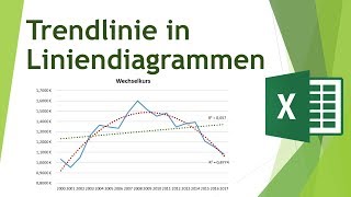 Trendlinie in Liniendiagramm einfügen  Daten visualisieren in Excel 29 [upl. by Africa544]