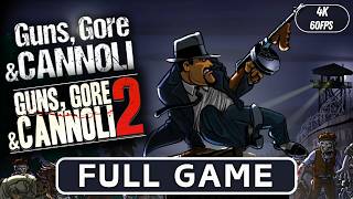 Guns Gore amp Cannoli 1 amp 2  Full Game Walkthrough [upl. by Anneirb]