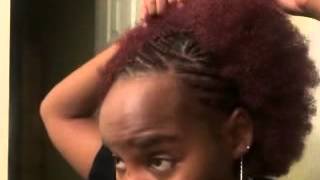 How to Do a Crochet Weave Afro amp Cornrows Pt2 [upl. by Oemac]