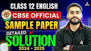 CBSE Class 12 English Sample Paper 202425 with Detailed Solution  CBSE Sample Paper 2025 [upl. by Jessi]