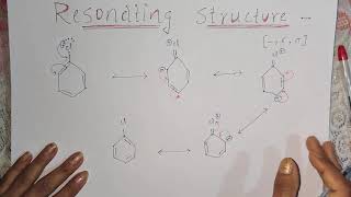 Best Way To Draw Resonating Structure  Resonating Structure of phenol Chlorobenzene [upl. by Nanyk]