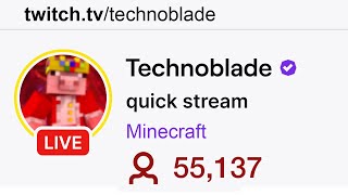 Technoblade Streams on Twitch [upl. by Minoru975]