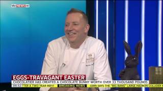 Chef Martin Chiffers Joins Sky News To Talk About A Chocolate Easter Bunny He Made Worth £33000 [upl. by Barty]