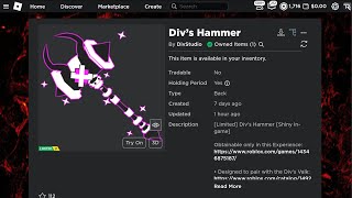 Sniping Divs Hammer In game free ugc [upl. by Nnylkcaj]