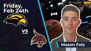 Southern Miss vs Texas State Prediction 22423 NCAAB Free Betting Pick From Mason Folz [upl. by Ramaj]