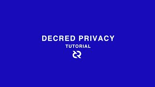 Decred Privacy Tutorial Mix Your Coins [upl. by Rihat310]