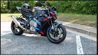 I installed Evotech front amp rear axle sliders rear spoils amp radiator guards on my BMW M1000R Comp [upl. by Alig]