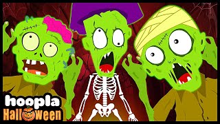 Five Creepy Zombies 🧟‍♂️ Spooky Song For Kids  Hoopla Halloween [upl. by Atiuqrahc315]