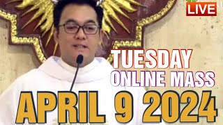 QUIAPO CHURCH LIVE MASS TODAY REV FR DOUGLAS BADONG APRIL 92024 [upl. by Naoh]