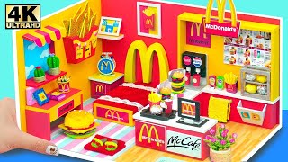 How To Make Easiest Handmade Mcdonalds House from Cardboard for Pet ❤️ DIY Miniature House [upl. by Alleram]