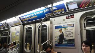 MTA NYC Subway On Board R160B Siemens Q Train from 49th Street to Canal Street [upl. by Daas]