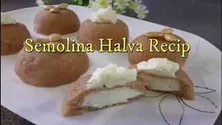 Semolina Halva Recipe Turkish  Dinas Kitchen [upl. by Colas]