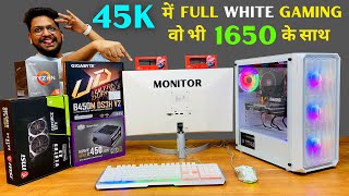 Rs 45k Full WHITE Gaming PC with GTX 1650 BENCHMARK  9532777615  Mr Pc Wale [upl. by Perkoff547]