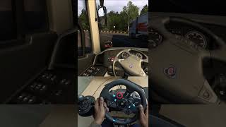 Smooth scania Touring bus driving in mountain roads  G29 STEERING SETUP  ETS 2 BUS [upl. by Rapp]